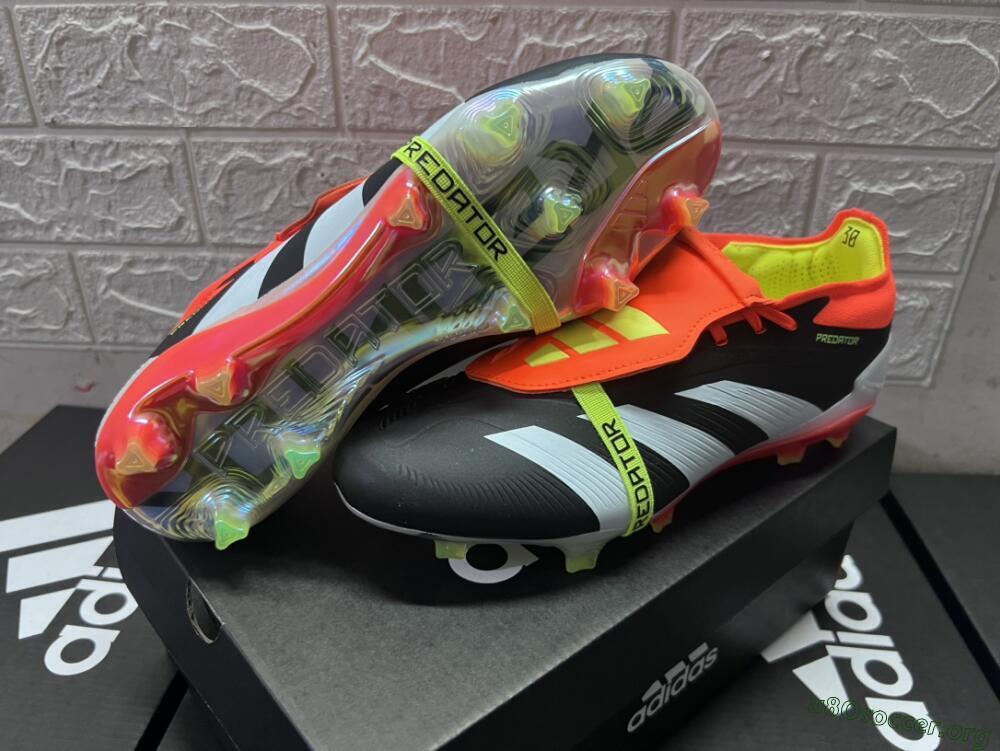 Adidas Predator Elite Foldover Tongue FG Football Boots - White/Black/Red