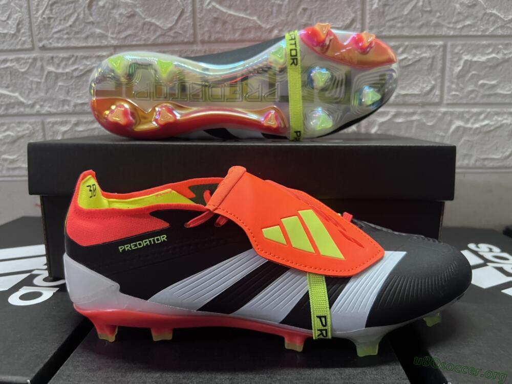 Adidas Predator Elite Foldover Tongue FG Football Boots - White/Black/Red