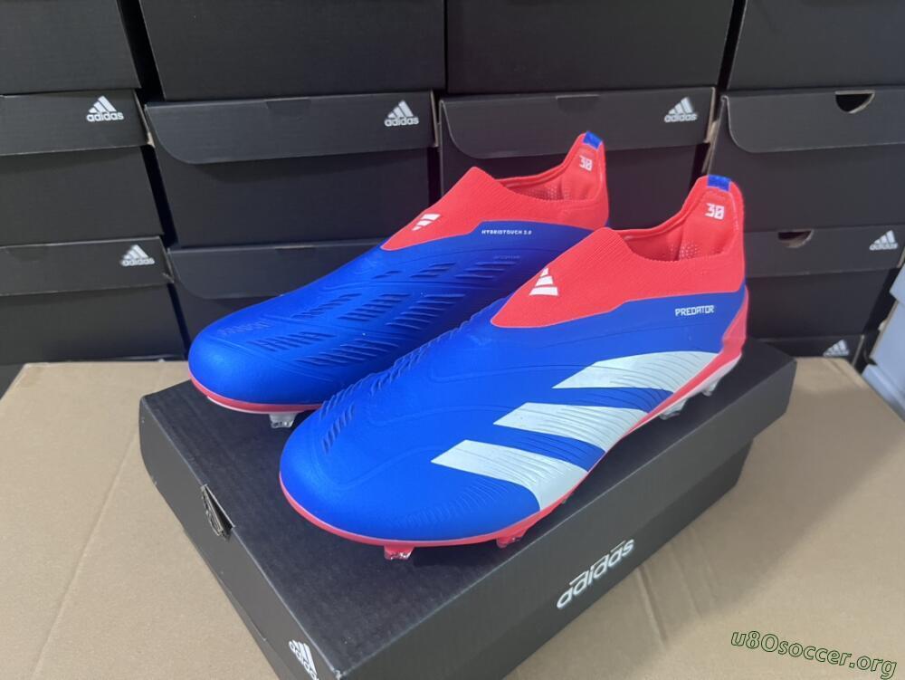 Adidas Predator Elite Laceless FG Football Boots - Blue/White/Red