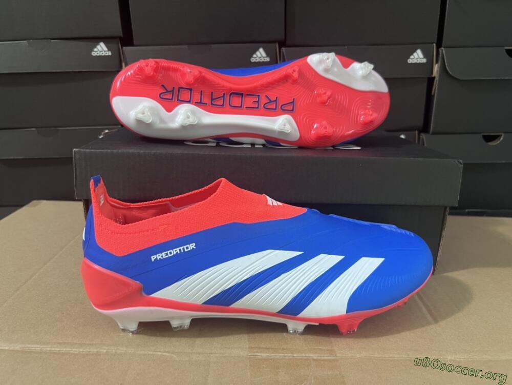 Adidas Predator Elite Laceless FG Football Boots - Blue/White/Red