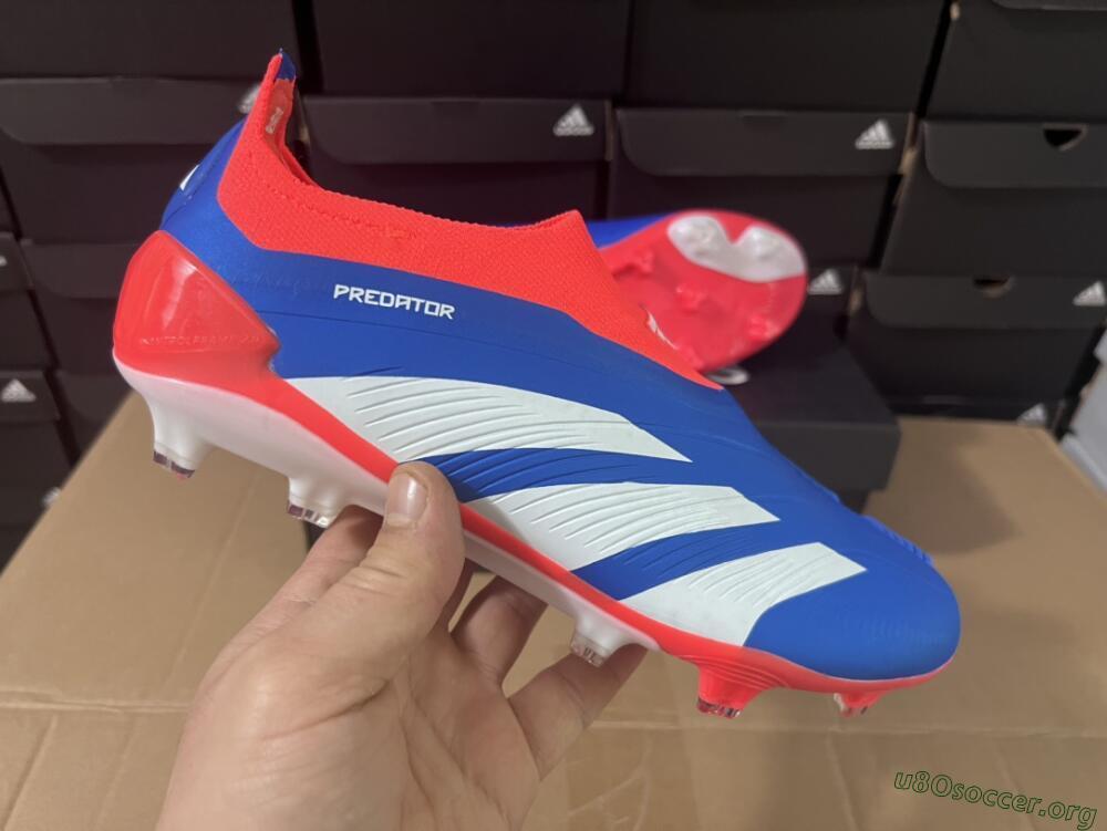 Adidas Predator Elite Laceless FG Football Boots - Blue/White/Red
