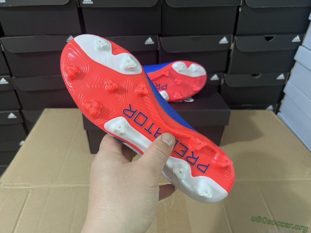 Adidas Predator Elite Laceless FG Football Boots - Blue/White/Red