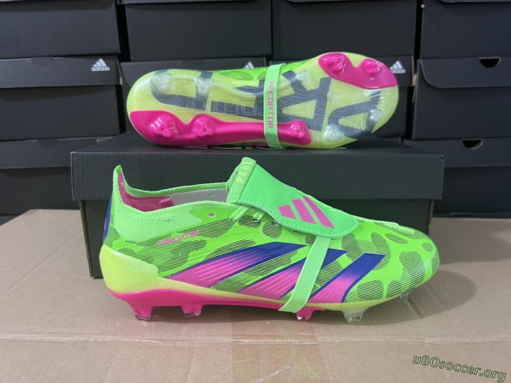 Adidas Predator Elite Foldover Tongue FG Football Boots - Green/Pink/Purple/Yellow
