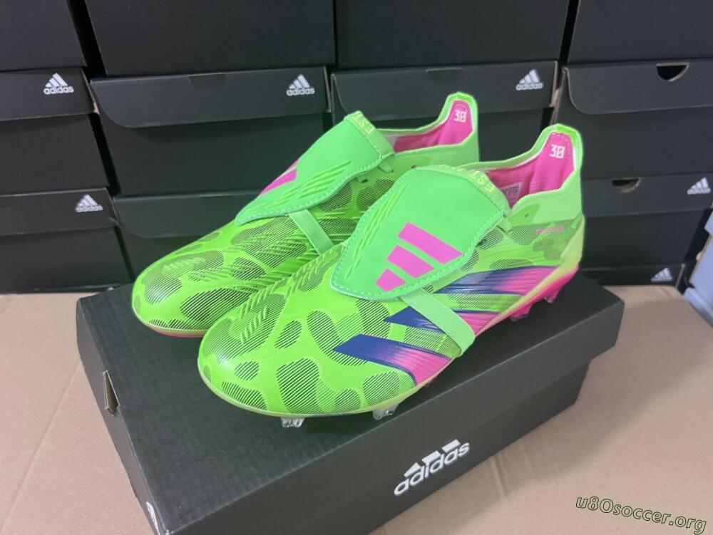 Adidas Predator Elite Foldover Tongue FG Football Boots - Green/Pink/Purple/Yellow