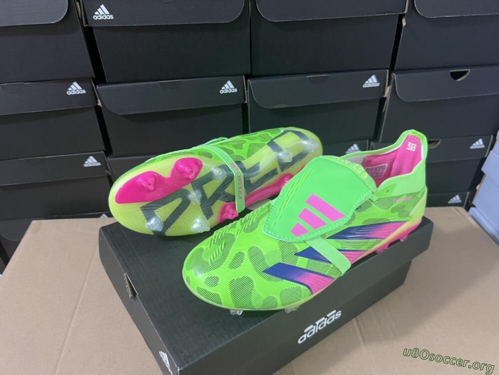 Adidas Predator Elite Foldover Tongue FG Football Boots - Green/Pink/Purple/Yellow