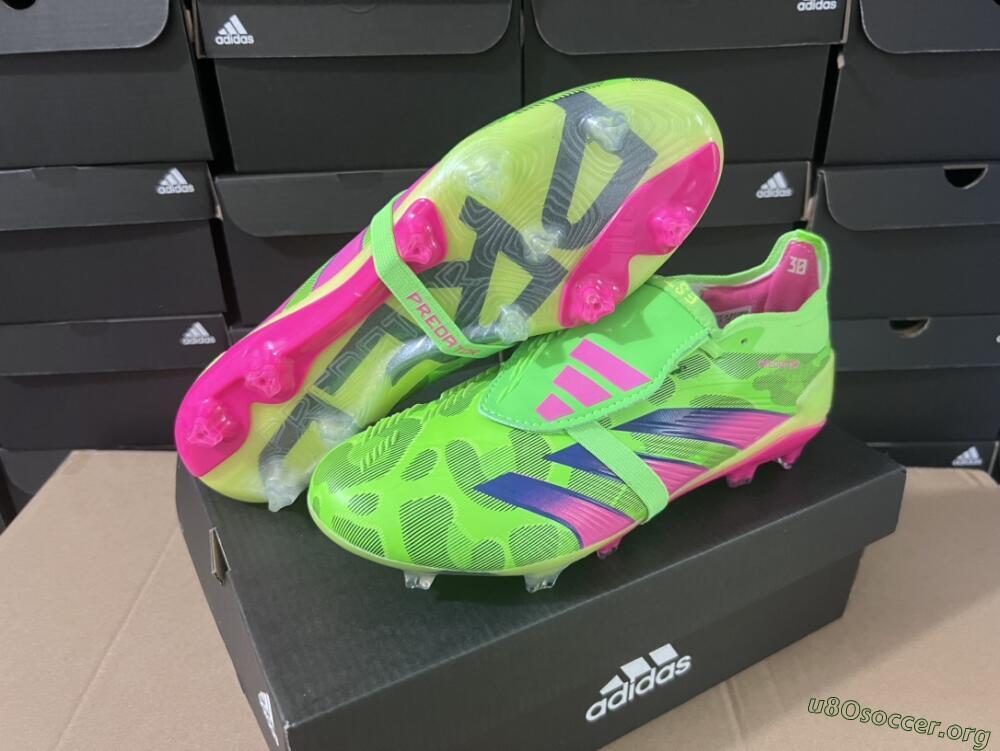 Adidas Predator Elite Foldover Tongue FG Football Boots - Green/Pink/Purple/Yellow