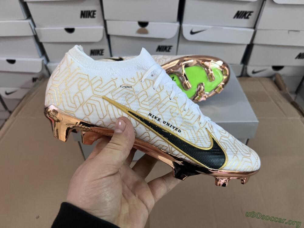 Nike Air Zoom Mercurial Vapor 15 Elite FG Football Boots - White/Gold/Black