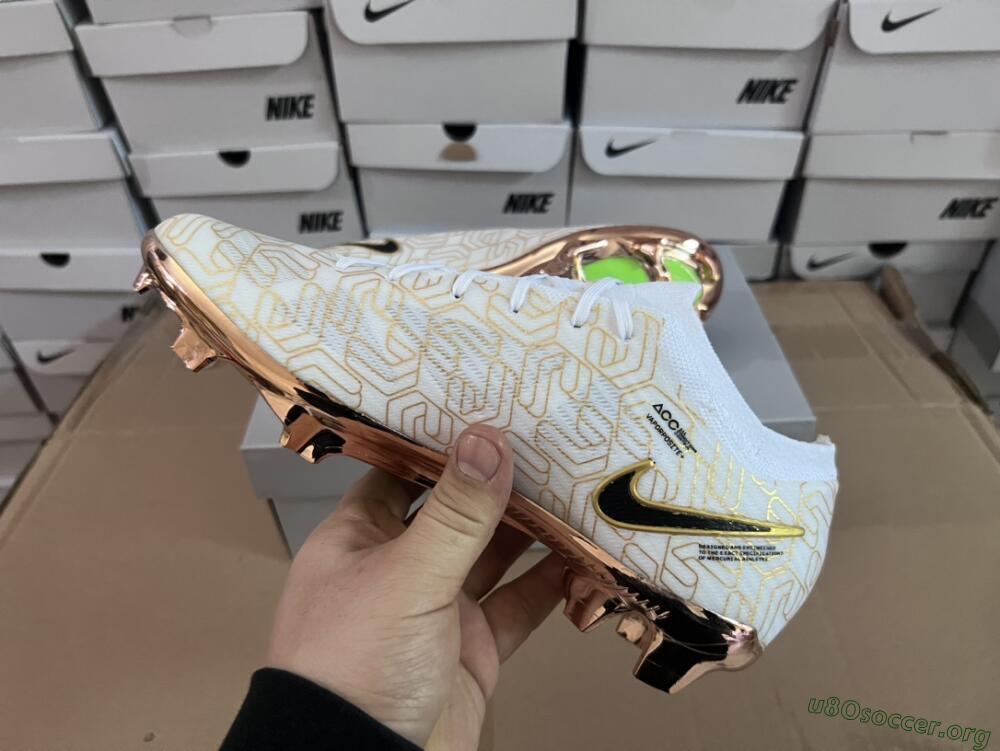 Nike Air Zoom Mercurial Vapor 15 Elite FG Football Boots - White/Gold/Black