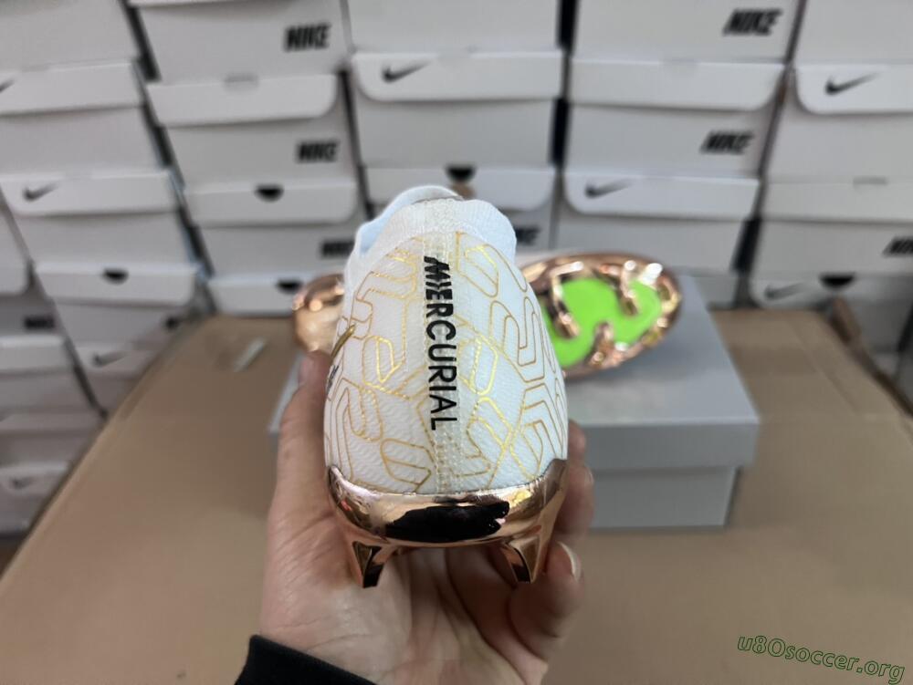 Nike Air Zoom Mercurial Vapor 15 Elite FG Football Boots - White/Gold/Black
