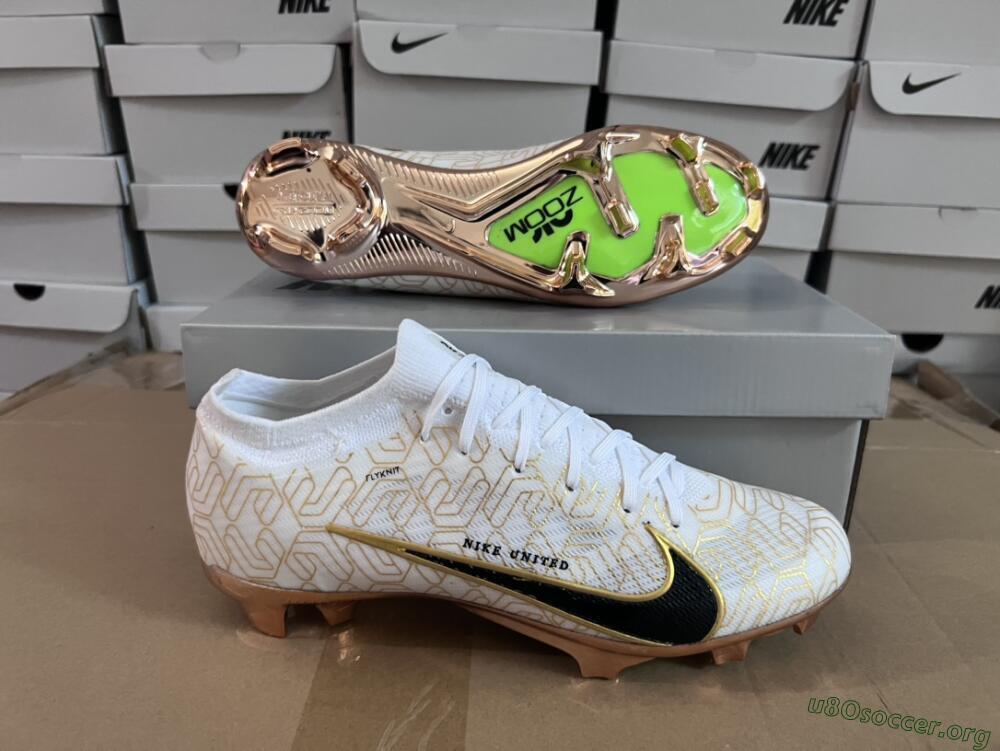 Nike Air Zoom Mercurial Vapor 15 Elite FG Football Boots - White/Gold/Black