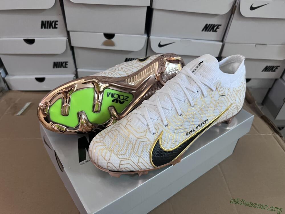 Nike Air Zoom Mercurial Vapor 15 Elite FG Football Boots - White/Gold/Black