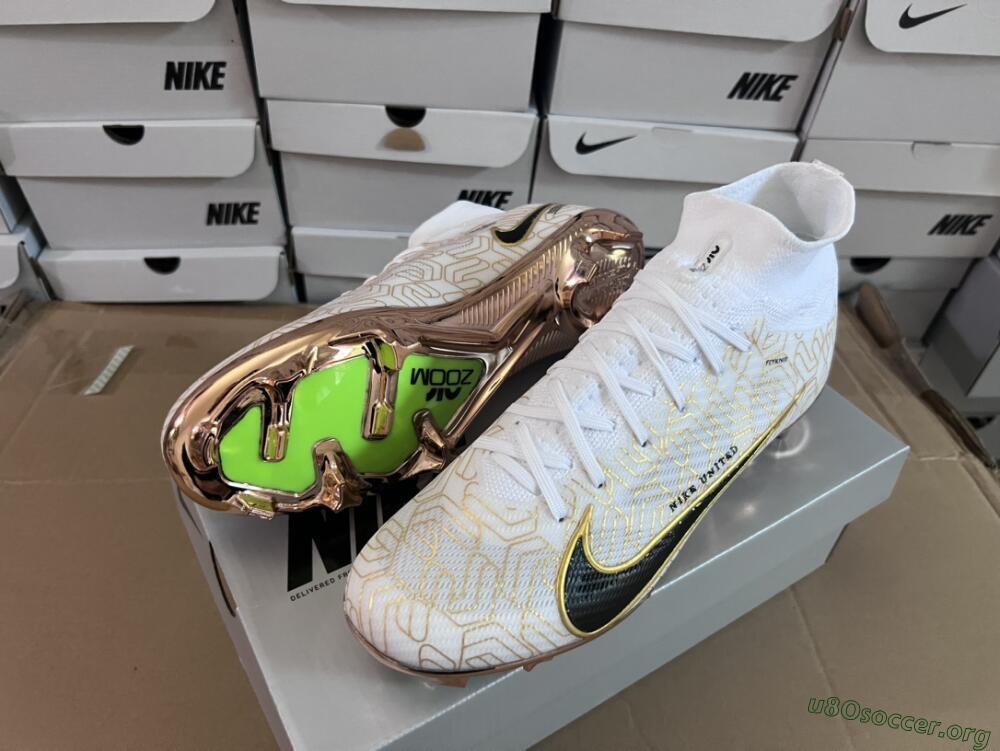 Nike Air Zoom Mercurial Superfly 9 Elite MR FG Football Boots - White/Black/Gold