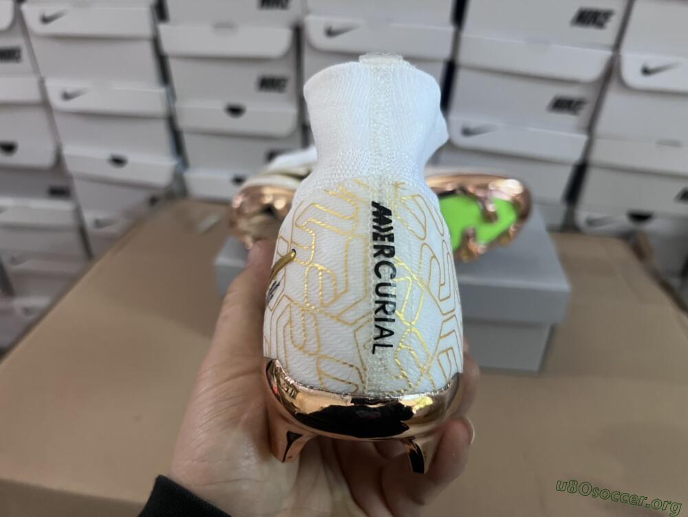 Nike Air Zoom Mercurial Superfly 9 Elite MR FG Football Boots - White/Black/Gold