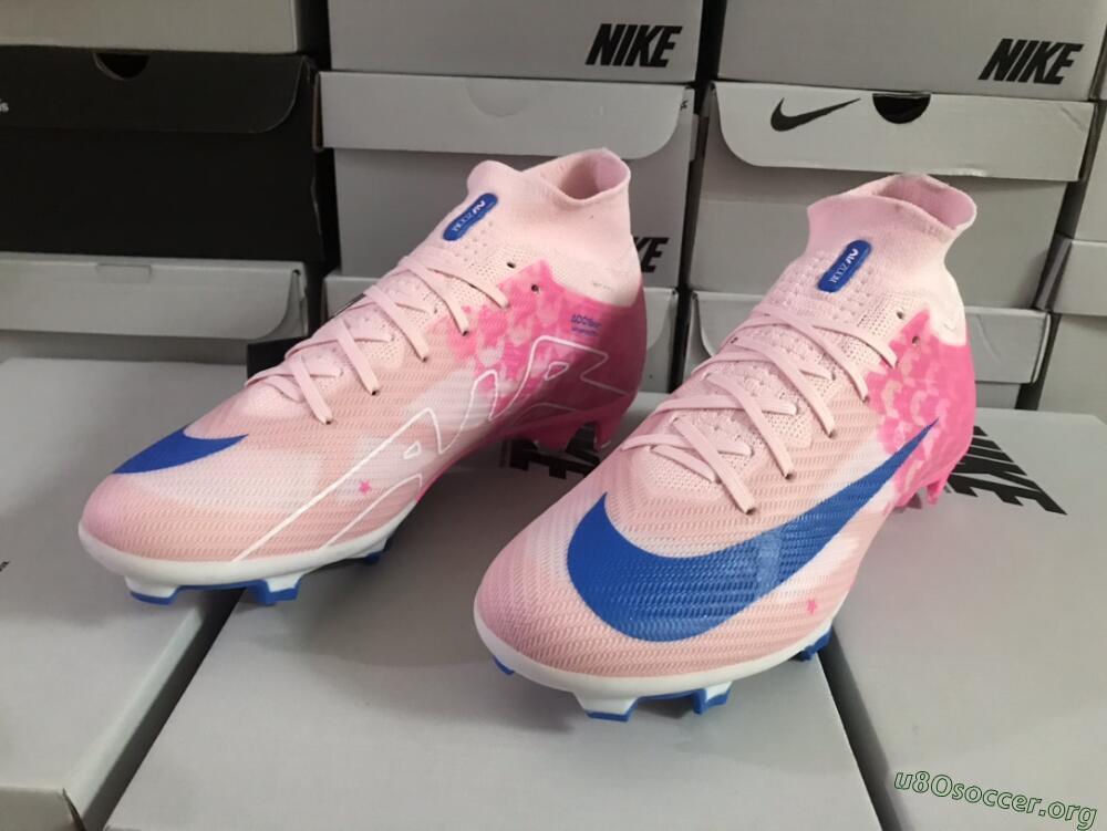 Nike Air Zoom Mercurial Superfly 9 Elite FG Football Boots - Pink/Blue/White