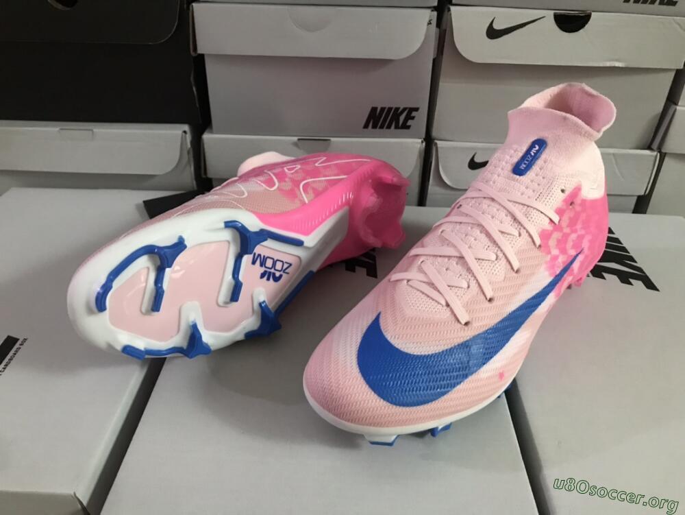 Nike Air Zoom Mercurial Superfly 9 Elite FG Football Boots - Pink/Blue/White