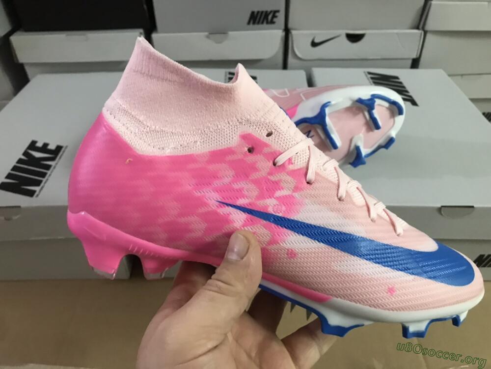 Nike Air Zoom Mercurial Superfly 9 Elite FG Football Boots - Pink/Blue/White