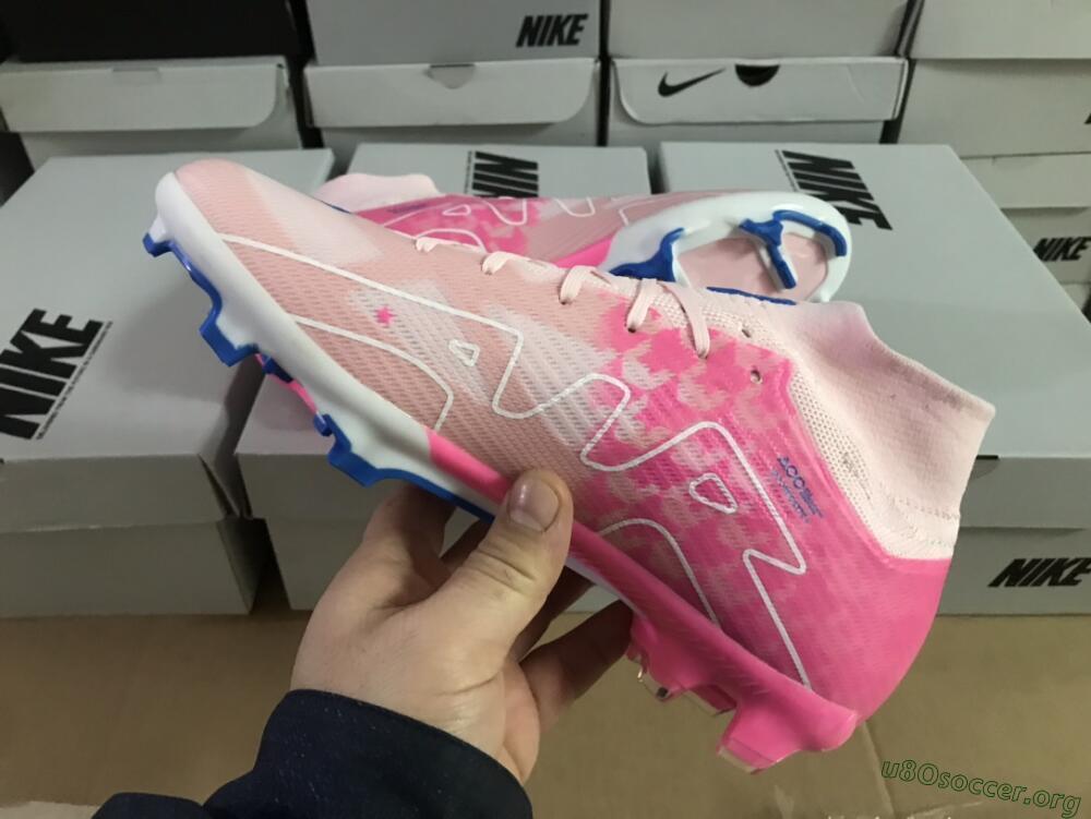 Nike Air Zoom Mercurial Superfly 9 Elite FG Football Boots - Pink/Blue/White