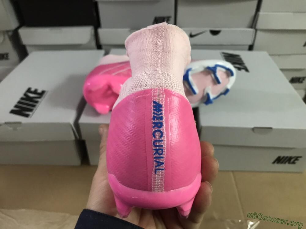 Nike Air Zoom Mercurial Superfly 9 Elite FG Football Boots - Pink/Blue/White