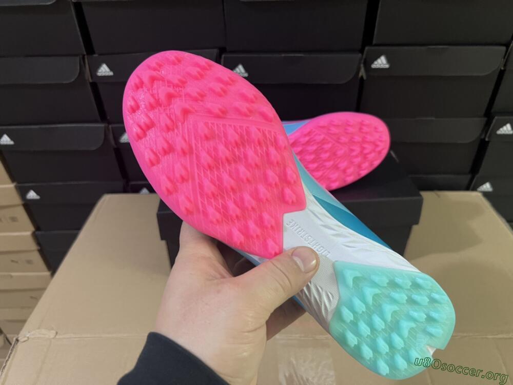 Adidas X Crazyfast.1 TF Football Shoes - Jade/Pink/Purple