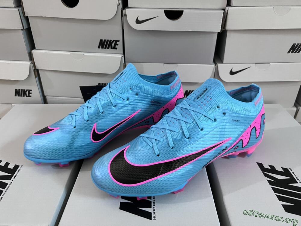 Nike Air Zoom Mercurial Vapor 15 Elite FG Football Boots - Blue/Pink/Black