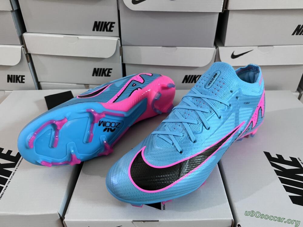 Nike Air Zoom Mercurial Vapor 15 Elite FG Football Boots - Blue/Pink/Black