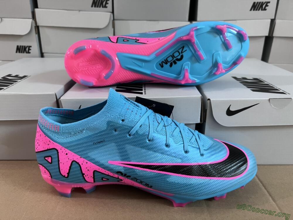 Nike Air Zoom Mercurial Vapor 15 Elite FG Football Boots - Blue/Pink/Black