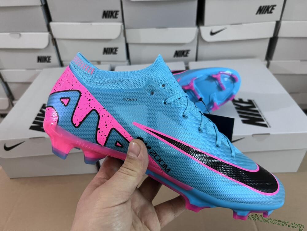 Nike Air Zoom Mercurial Vapor 15 Elite FG Football Boots - Blue/Pink/Black
