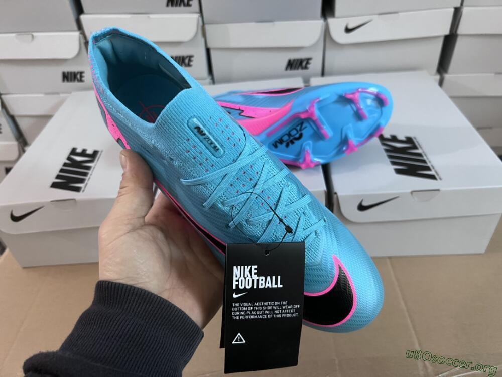 Nike Air Zoom Mercurial Vapor 15 Elite FG Football Boots - Blue/Pink/Black