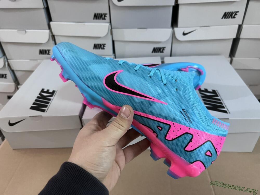 Nike Air Zoom Mercurial Vapor 15 Elite FG Football Boots - Blue/Pink/Black