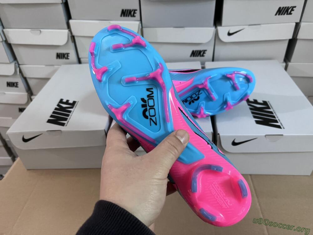 Nike Air Zoom Mercurial Vapor 15 Elite FG Football Boots - Blue/Pink/Black