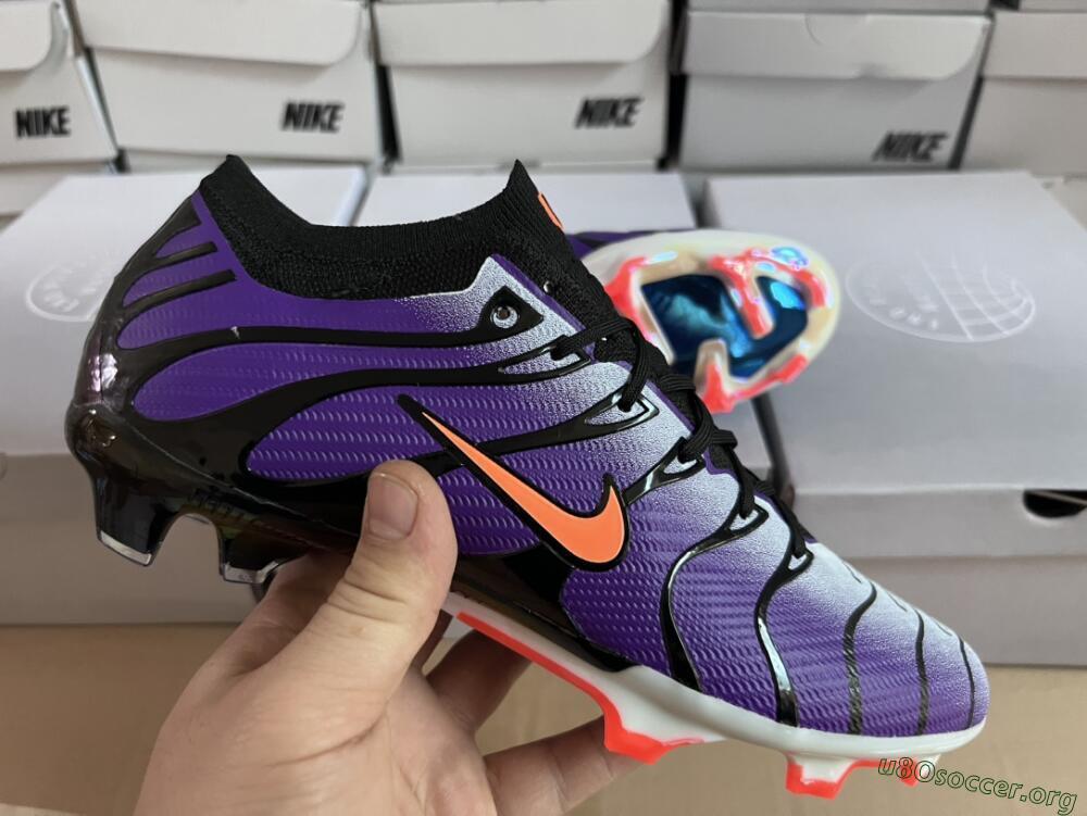 Nike Air Zoom Mercurial Vapor 15 Elite FG Football Boots - Purple/Black/Orange/Gold