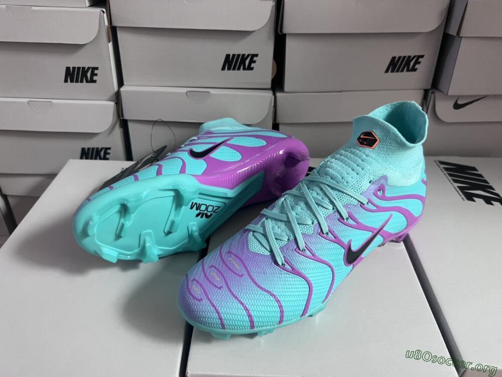 Nike Air Zoom Mercurial Superfly 9 Elite FG Football Boots - Jade/Purple/Black