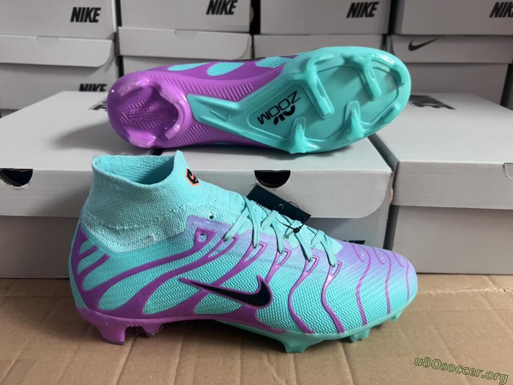 Nike Air Zoom Mercurial Superfly 9 Elite FG Football Boots - Jade/Purple/Black
