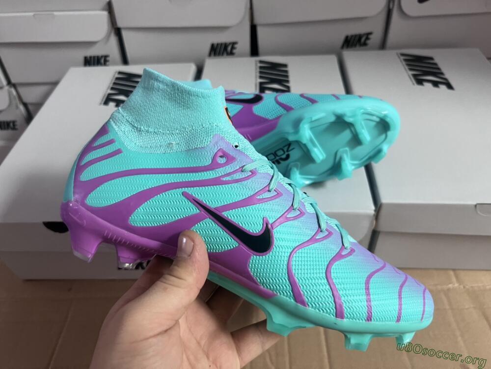 Nike Air Zoom Mercurial Superfly 9 Elite FG Football Boots - Jade/Purple/Black