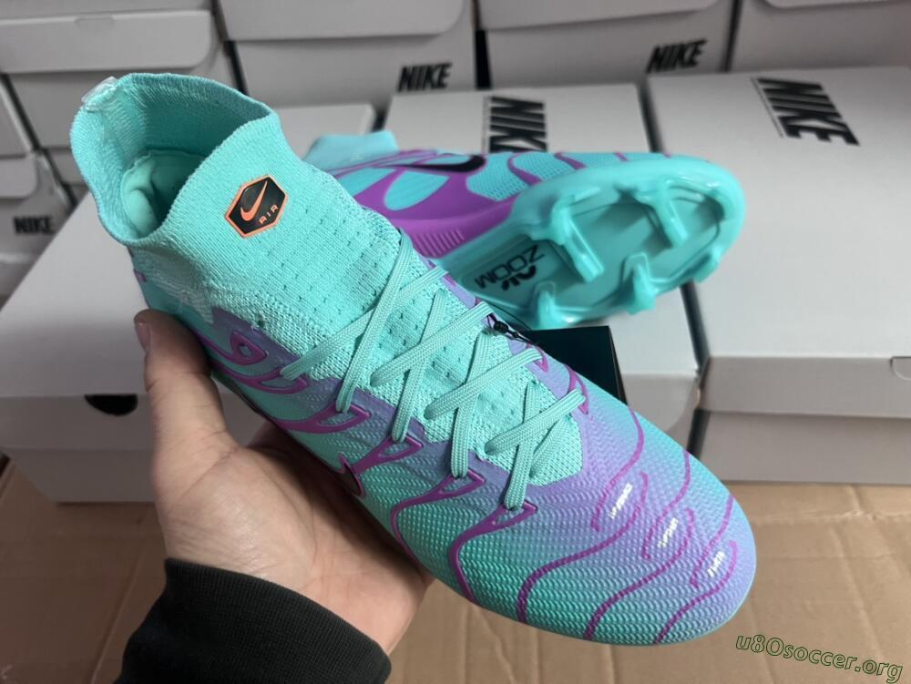 Nike Air Zoom Mercurial Superfly 9 Elite FG Football Boots - Jade/Purple/Black