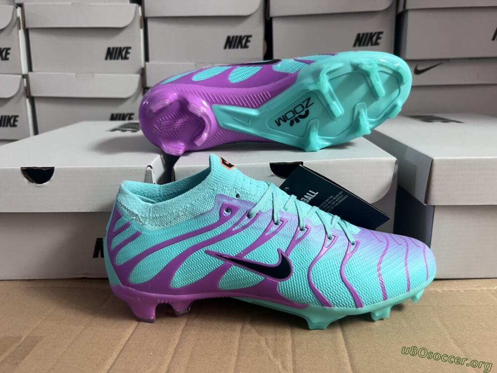 Nike Air Zoom Mercurial Vapor 15 Elite FG Football Boots - Jade/Purple/Black