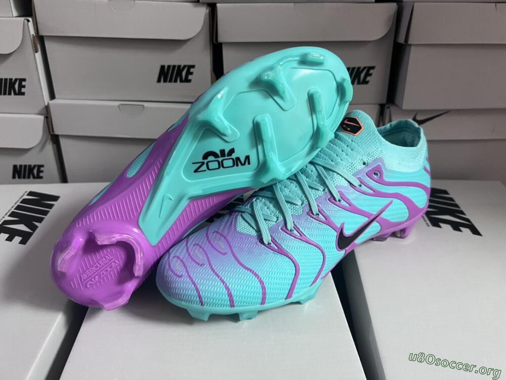 Nike Air Zoom Mercurial Vapor 15 Elite FG Football Boots - Jade/Purple/Black
