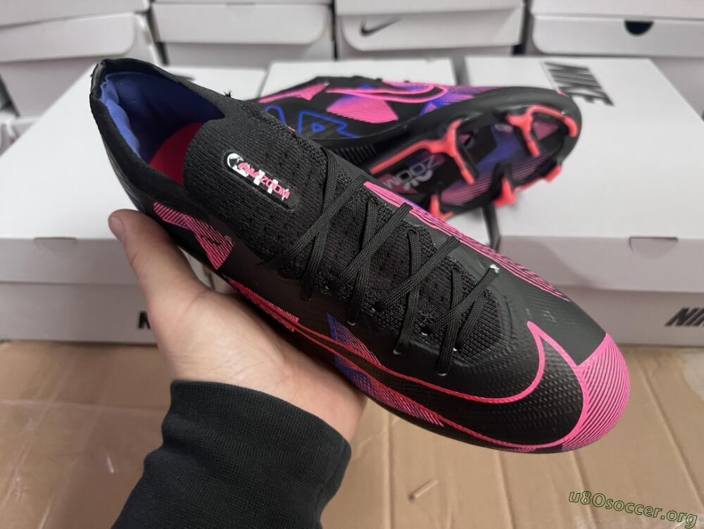 Nike Air Zoom Mercurial Vapor 15 Elite FG Football Boots - Black/Purple/Pink