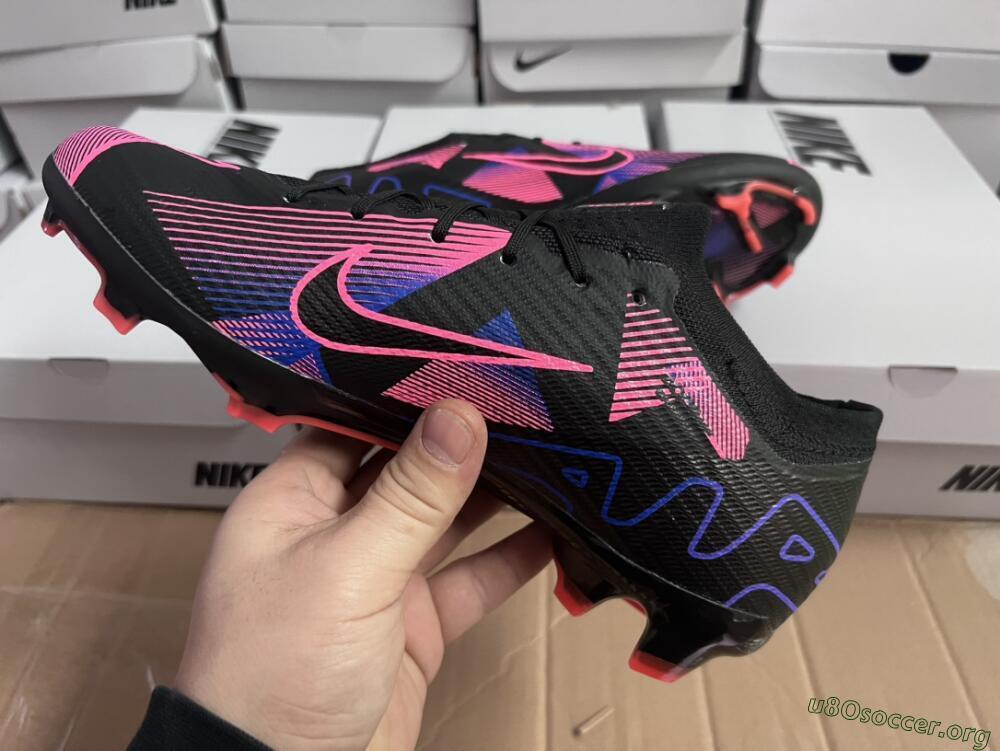 Nike Air Zoom Mercurial Vapor 15 Elite FG Football Boots - Black/Purple/Pink