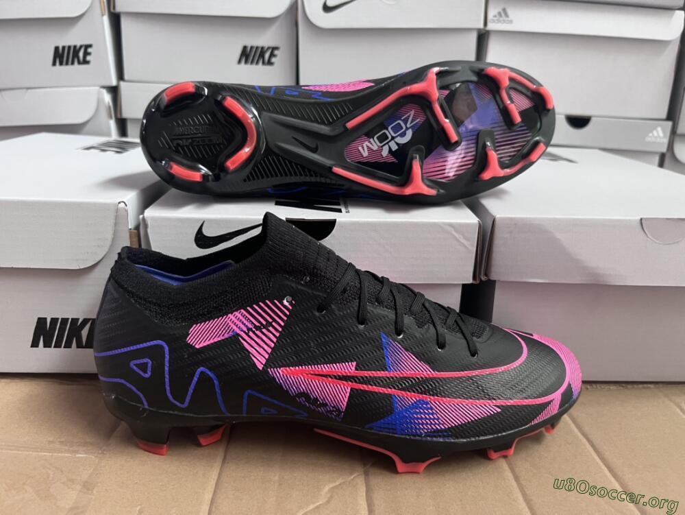 Nike Air Zoom Mercurial Vapor 15 Elite FG Football Boots - Black/Purple/Pink