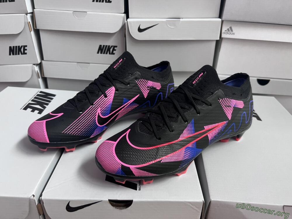 Nike Air Zoom Mercurial Vapor 15 Elite FG Football Boots - Black/Purple/Pink