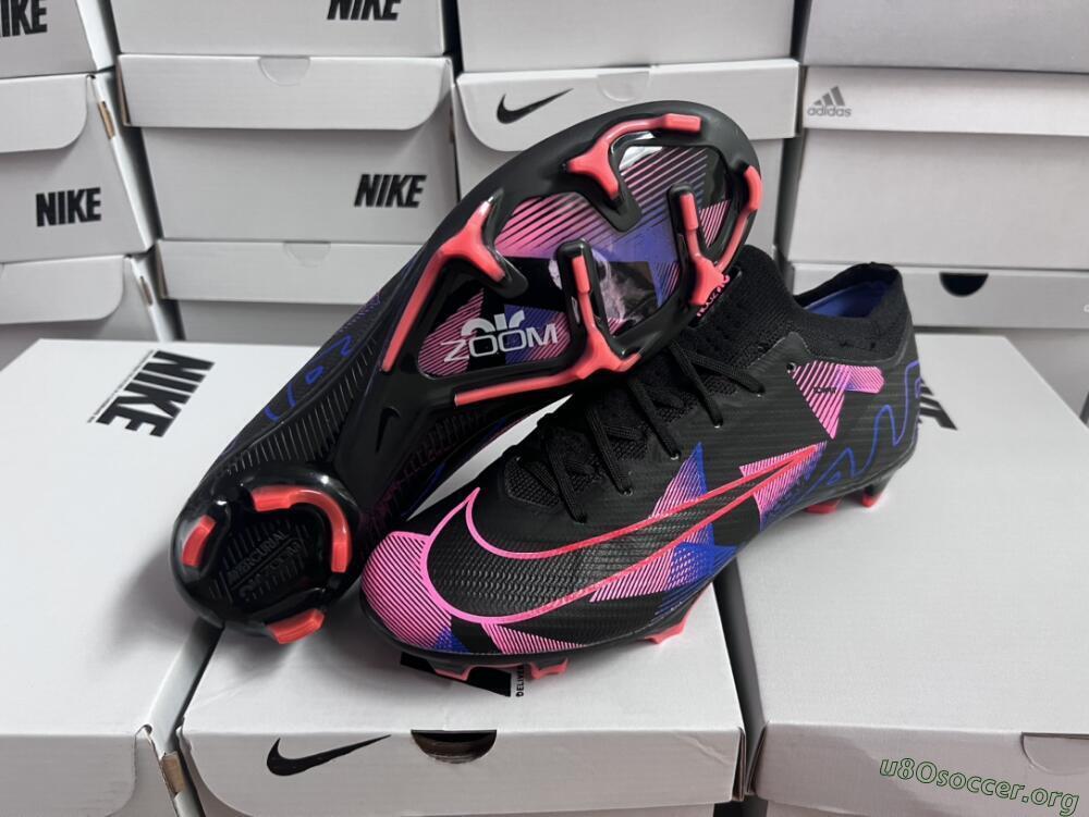 Nike Air Zoom Mercurial Vapor 15 Elite FG Football Boots - Black/Purple/Pink