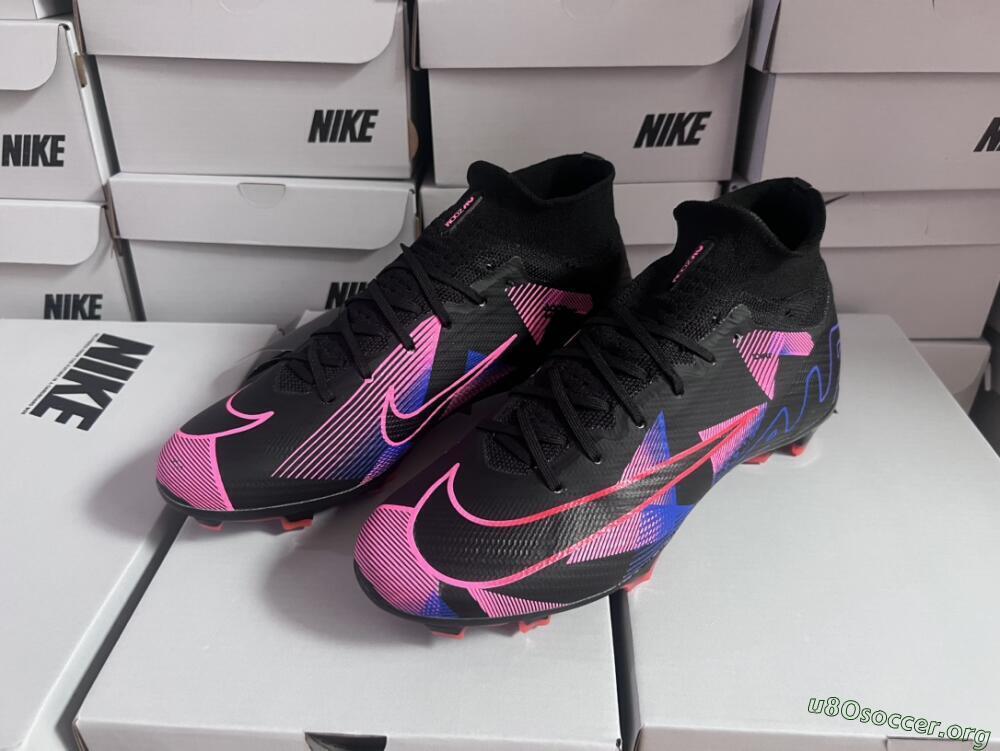 Nike Air Zoom Mercurial Superfly 9 Elite FG Football Boots - Black/Purple/Pink