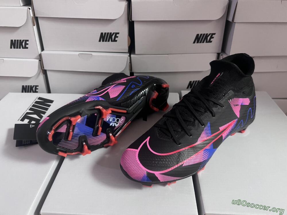Nike Air Zoom Mercurial Superfly 9 Elite FG Football Boots - Black/Purple/Pink