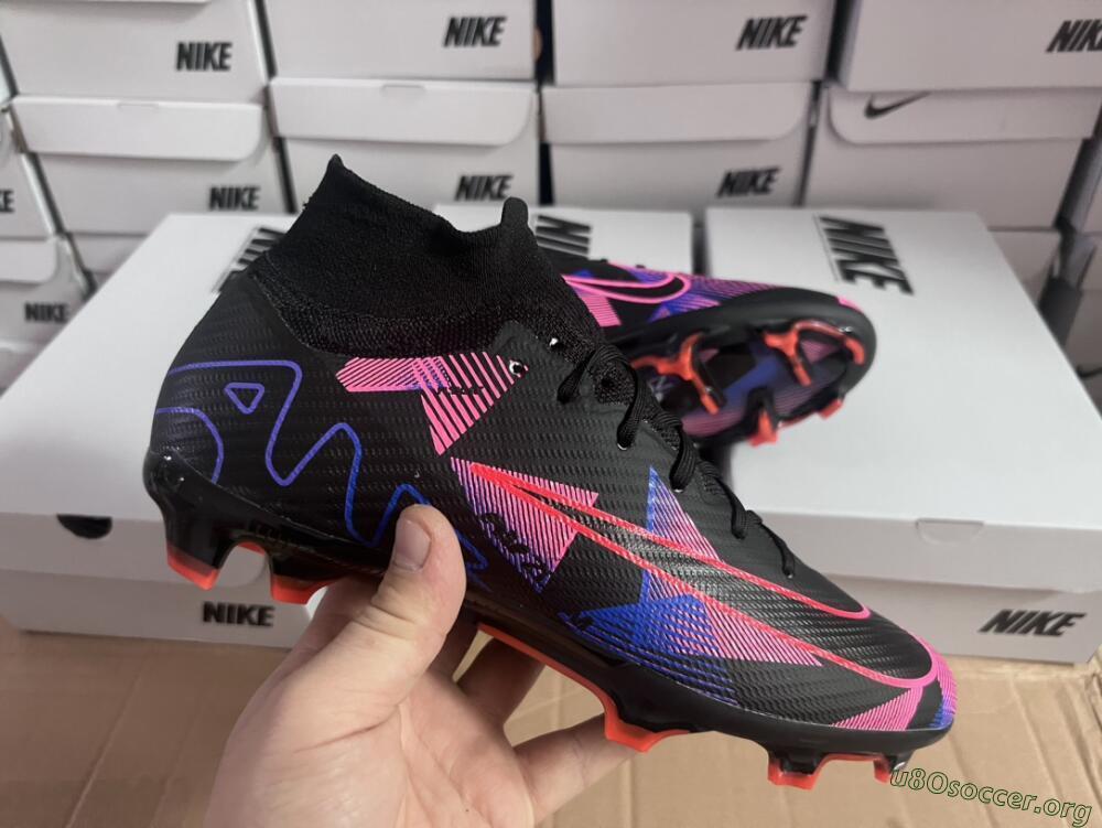 Nike Air Zoom Mercurial Superfly 9 Elite FG Football Boots - Black/Purple/Pink