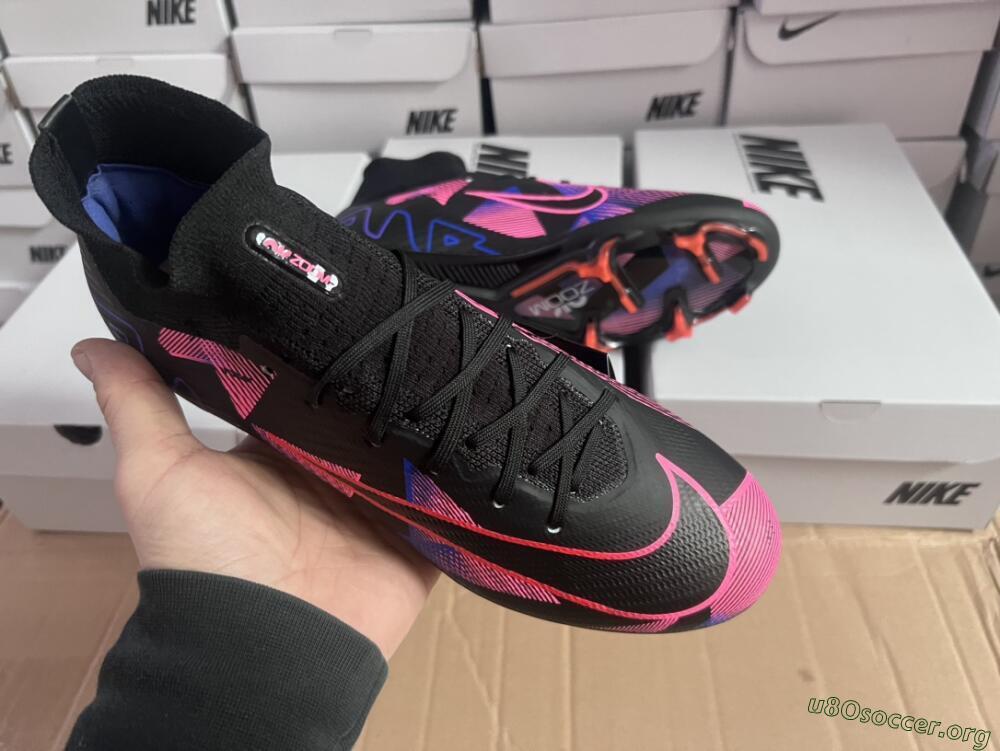 Nike Air Zoom Mercurial Superfly 9 Elite FG Football Boots - Black/Purple/Pink