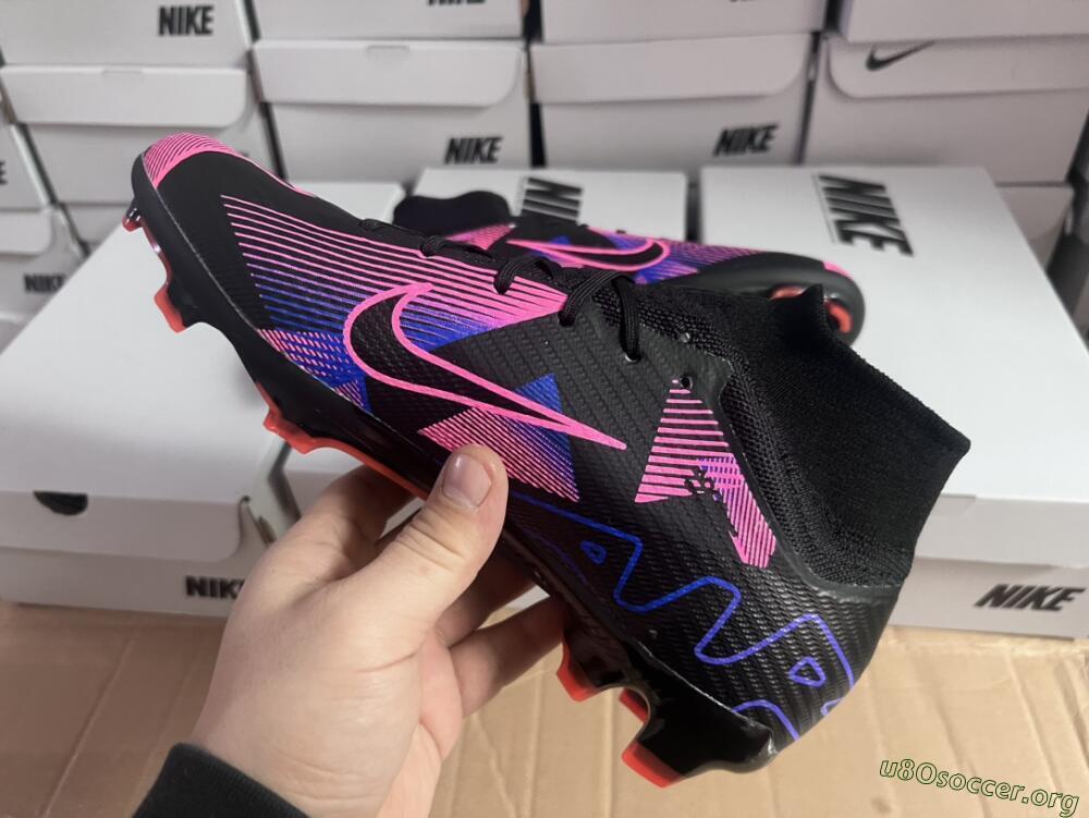 Nike Air Zoom Mercurial Superfly 9 Elite FG Football Boots - Black/Purple/Pink