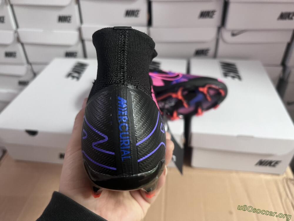 Nike Air Zoom Mercurial Superfly 9 Elite FG Football Boots - Black/Purple/Pink