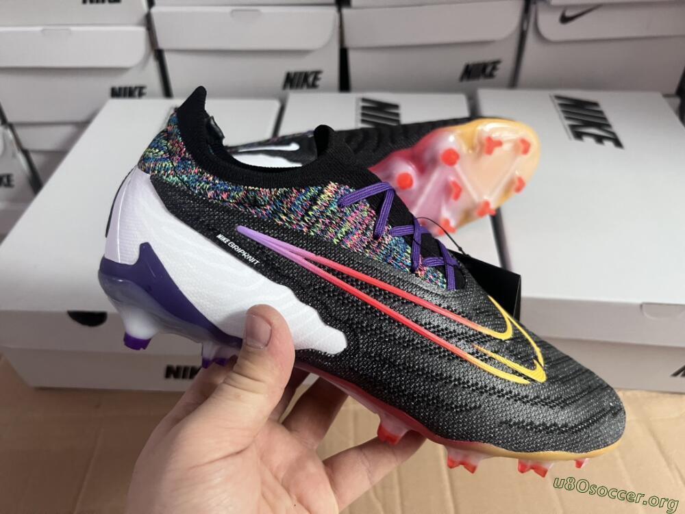 Nike Phantom GX Elite FG Football Boots - Black/Purple/Rainbow