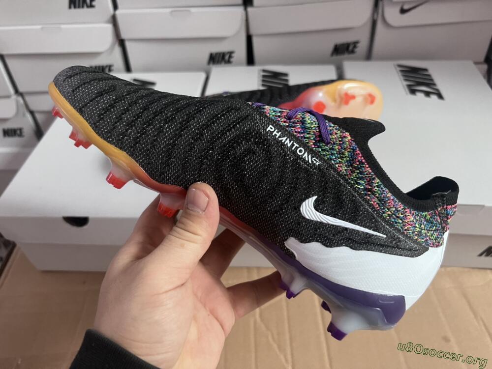 Nike Phantom GX Elite FG Football Boots - Black/Purple/Rainbow